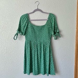 Green Floral American Eagle Women’s Mini Dress, Size: S